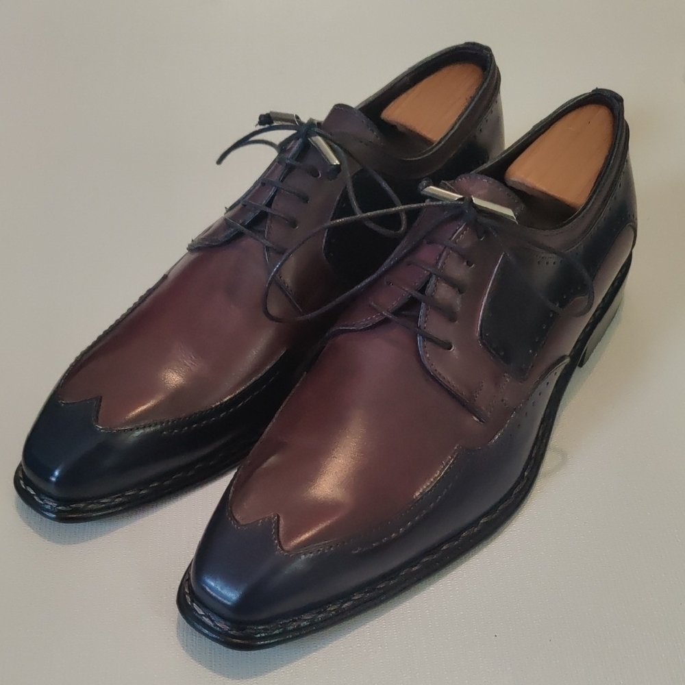 Matteo Massimo Two-Tone Leather Dress Shoes